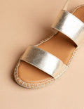 Espadrilles Plates Cahuita - Cuir Doré - Femme