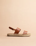 Espadrilles Plates Cahuita - Cuir Camel - Femme