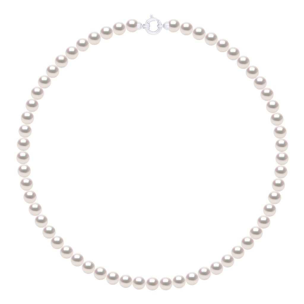 Colliers Rangs De Perles Akoya - Tailles De 6.5 À 8.5 Mm - Anneau Marin Or 750 - Tokyo
