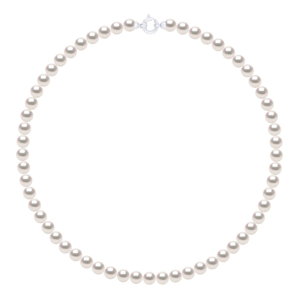 Colliers Rangs De Perles Akoya - Tailles De 6.5 À 8.5 Mm - Anneau Marin Or 750 - Tokyo