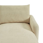 Caliba - Canapé D'Angle Réversible Fixe 4 Places - Tissu Chenille Taupe