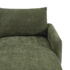 Caliba - Canapé D'Angle Réversible Fixe 4 Places - Tissu Chenille Vert
