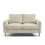 Caliba - Canapé Droit Fixe 2 Places - Tissu Chenille Beige