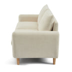Caliba - Canapé Droit Fixe 2 Places - Tissu Chenille Beige