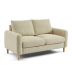 Caliba - Canapé Droit Fixe 2 Places - Tissu Chenille Taupe