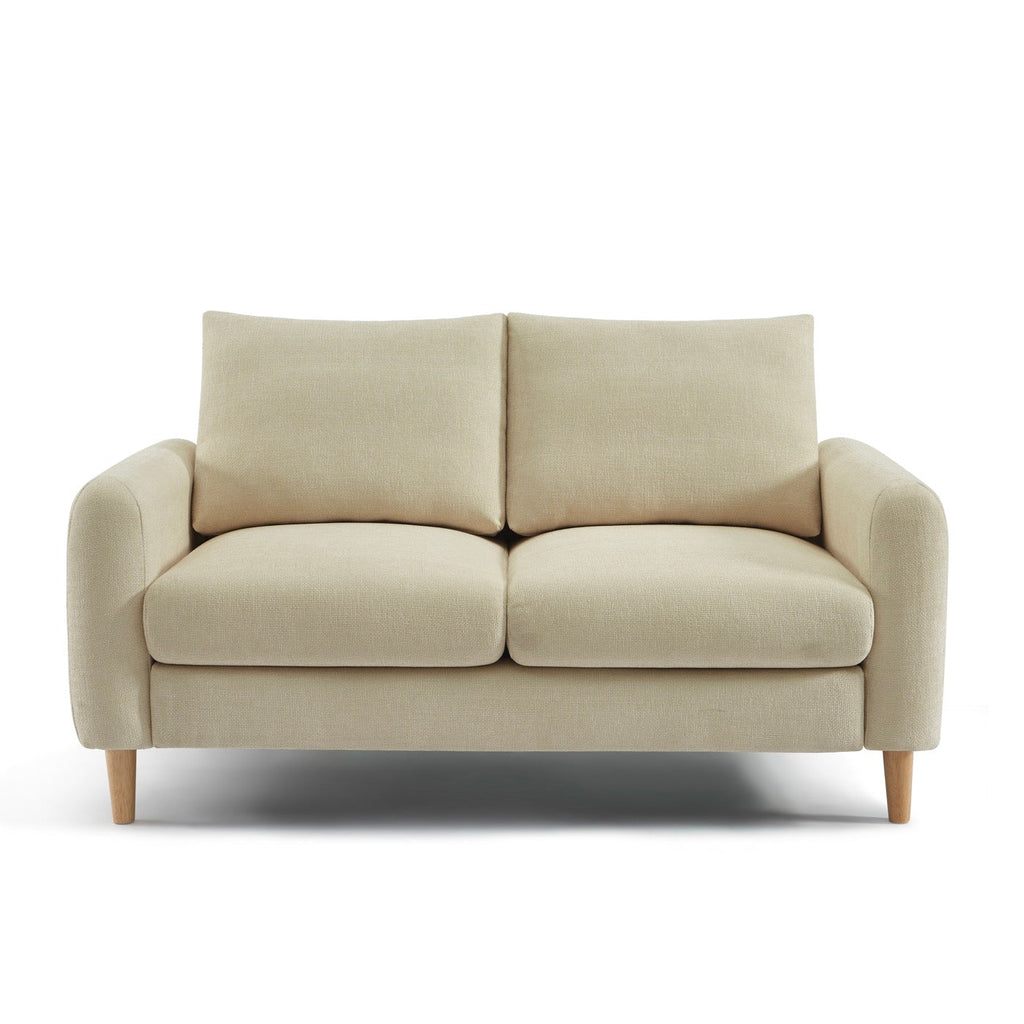Caliba - Canapé Droit Fixe 2 Places - Tissu Chenille Taupe