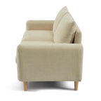 Caliba - Canapé Droit Fixe 2 Places - Tissu Chenille Taupe