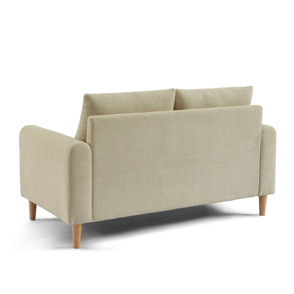 Caliba - Canapé Droit Fixe 2 Places - Tissu Chenille Taupe