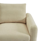 Caliba - Canapé Droit Fixe 2 Places - Tissu Chenille Taupe