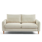 Caliba - Canapé Droit Fixe 3 Places - Tissu Chenille Beige