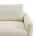Caliba - Canapé Droit Fixe 3 Places - Tissu Chenille Beige