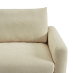 Caliba - Canapé Droit Fixe 3 Places - Tissu Chenille Taupe