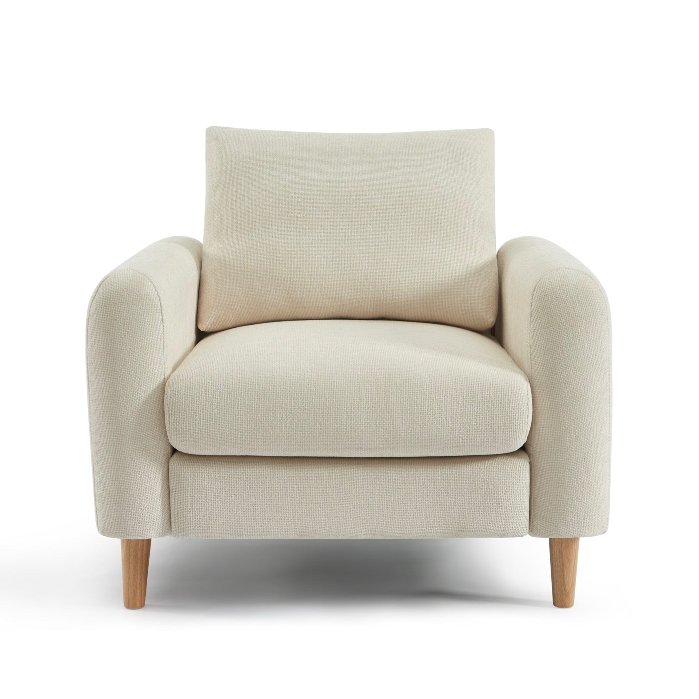 Caliba - Fauteuil Fixe 1 Place - Tissu Chenille Beige