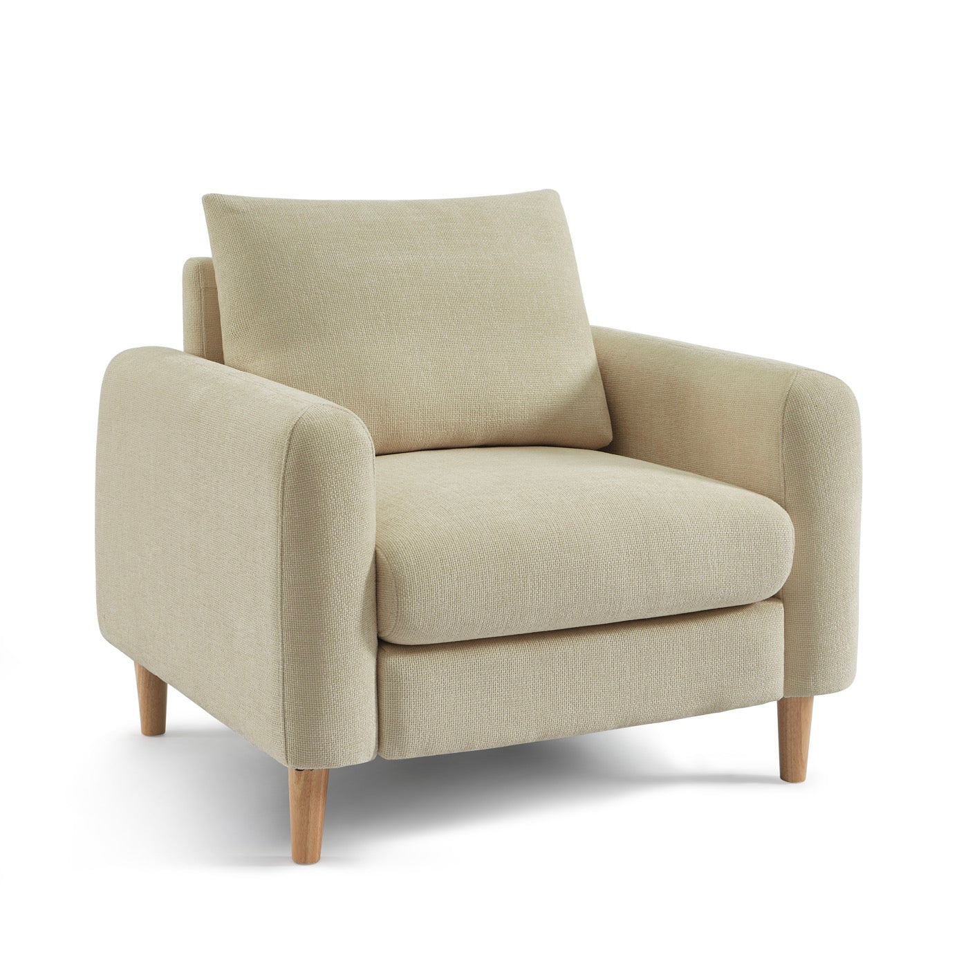 Caliba - Fauteuil Fixe 1 Place - Tissu Chenille Taupe