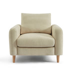 Caliba - Fauteuil Fixe 1 Place - Tissu Chenille Taupe