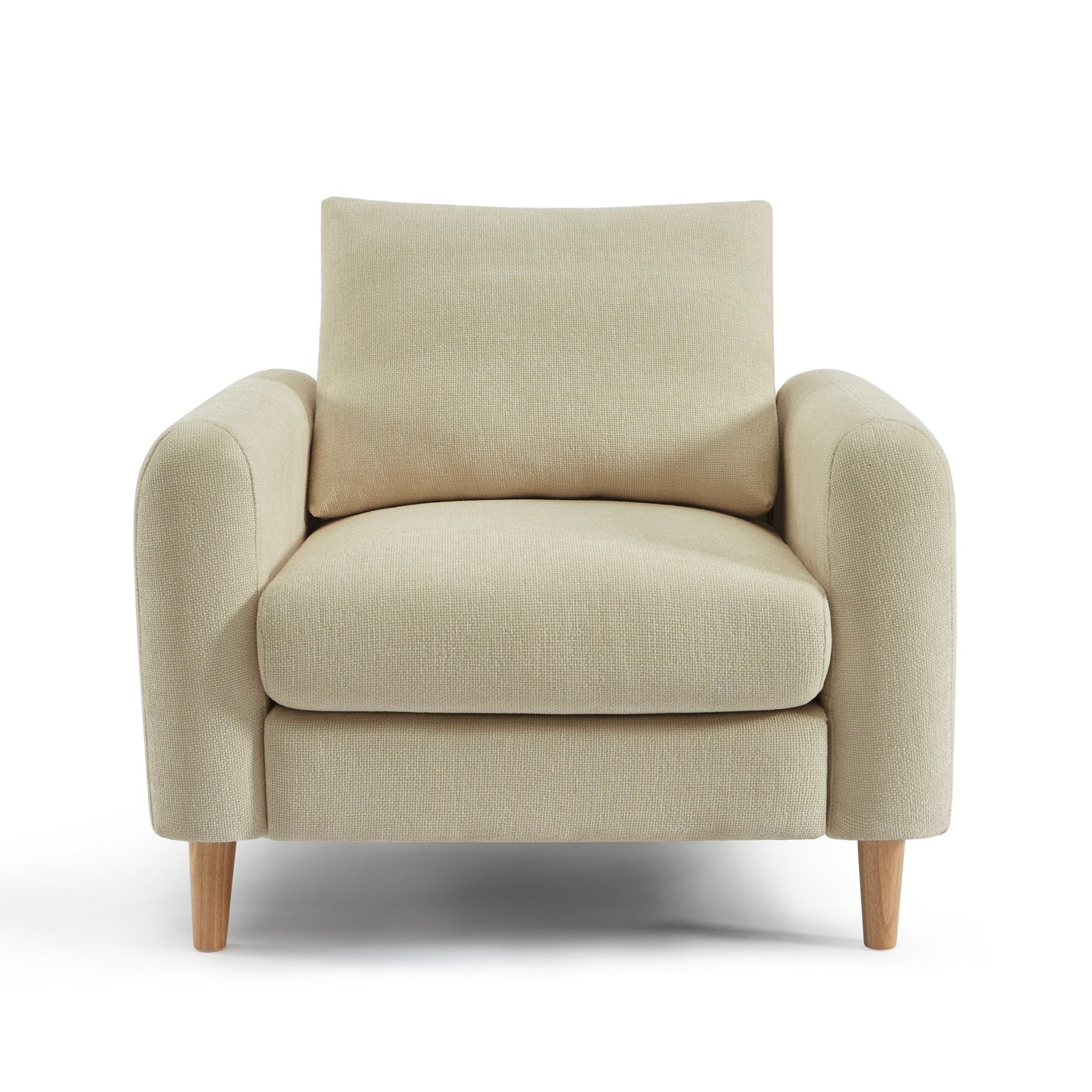 Caliba - Fauteuil Fixe 1 Place - Tissu Chenille Taupe