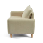 Caliba - Fauteuil Fixe 1 Place - Tissu Chenille Taupe