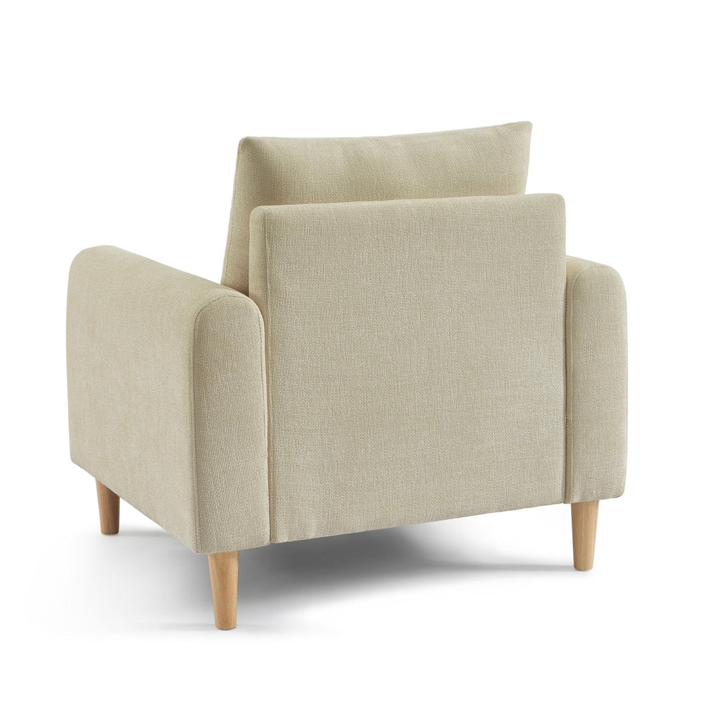 Caliba - Fauteuil Fixe 1 Place - Tissu Chenille Taupe