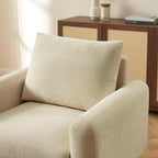 Caliba - Fauteuil Fixe 1 Place - Tissu Chenille Taupe
