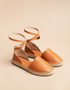 Espadrilles Plates Calvi - Cuir Camel - Femme