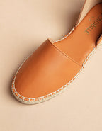 Espadrilles Plates Calvi - Cuir Camel - Femme
