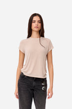 T-Shirt En Cachemire Beige