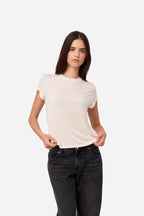 T-Shirt En Cachemire Crème
