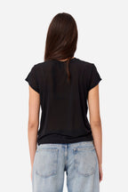T-Shirt En Cachemire Noir