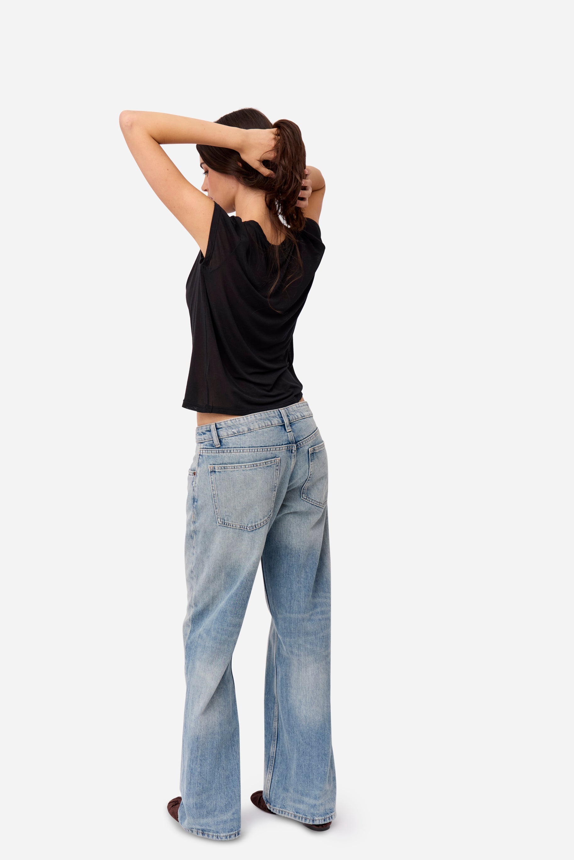 T-Shirt En Cachemire Noir