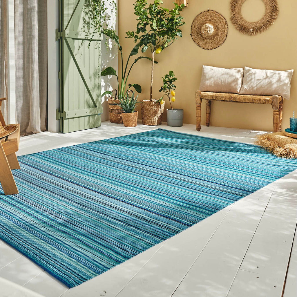 Capri - Tapis D'Extérieur - Polypropylène - Bleu