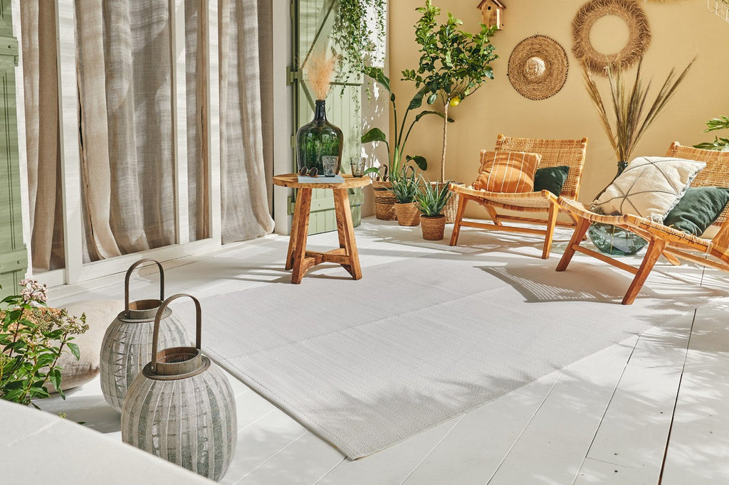 Capri - Tapis D'Extérieur - Polypropylène - Blanc