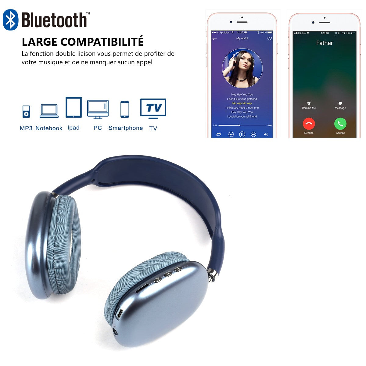 Casque Sans Fil Bluetooth