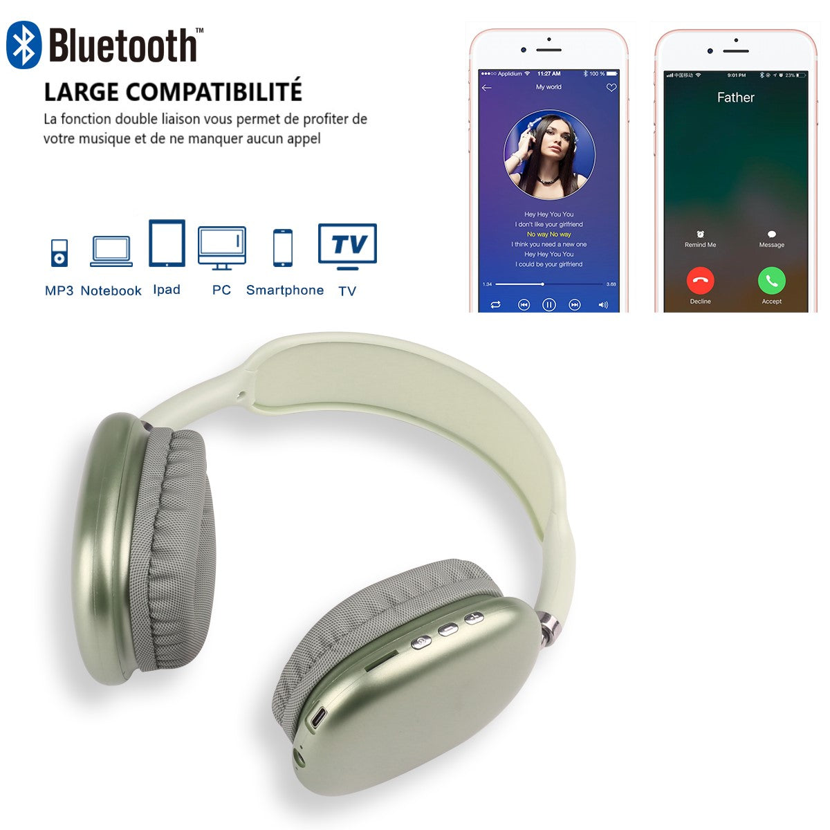 Casque Sans Fil Bluetooth