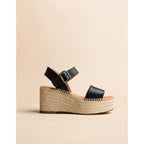 Espadrilles Plateforme Casablanca - Cuir Noir - Femme