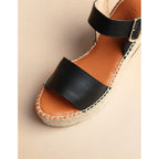 Espadrilles Plateforme Casablanca - Cuir Noir - Femme