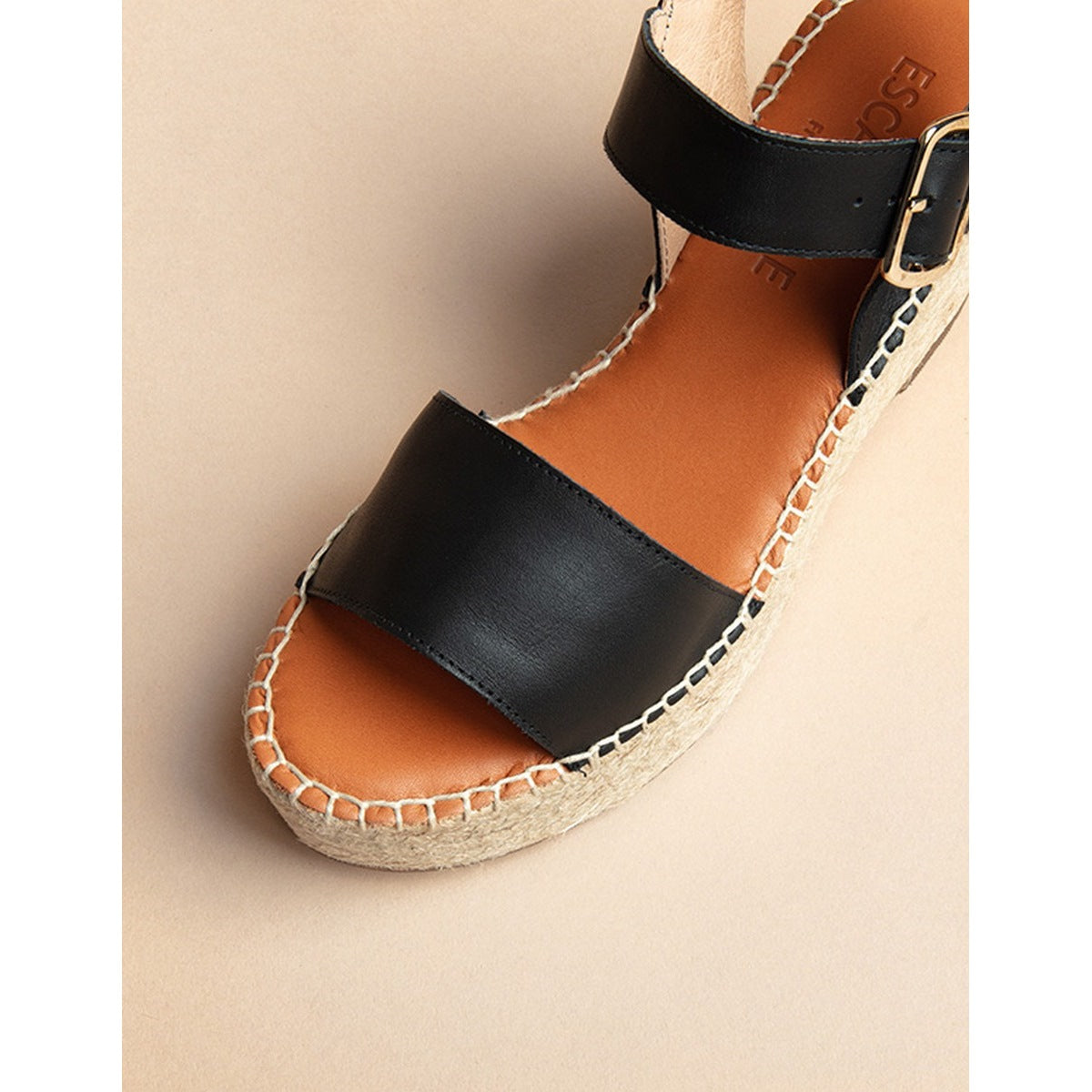 Espadrilles Plateforme Casablanca - Cuir Noir - Femme