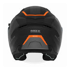 Casque Jet Nox N130 Klint Noir Mat - Orange