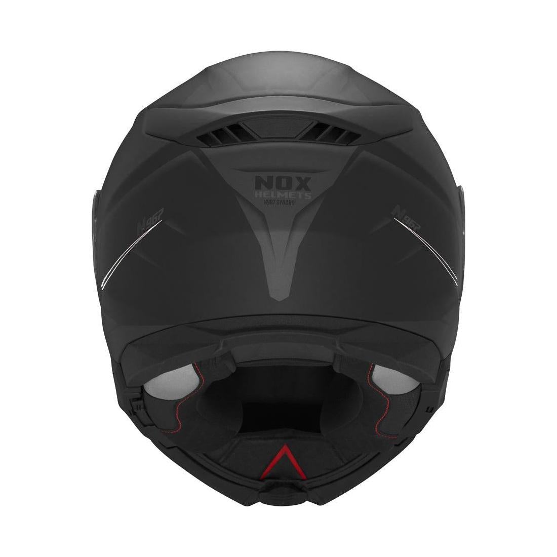 Casque Modulable Nox N967 Synchro Mat - Blanc Noir
