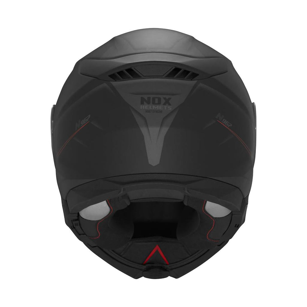 Casque Modulable Nox N967 Synchro Noir Mat - Rouge