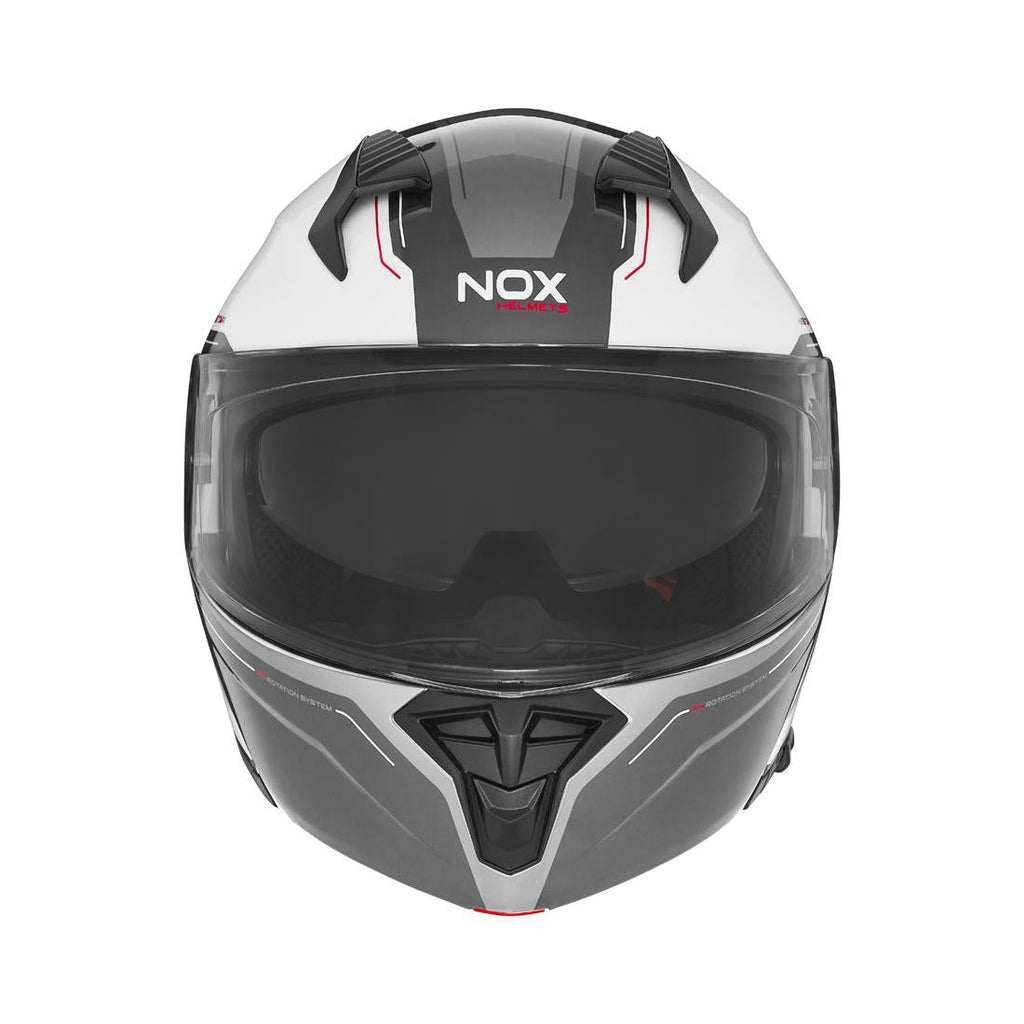 Casque Modulable Nox N968 Tomak - Blanc Rouge