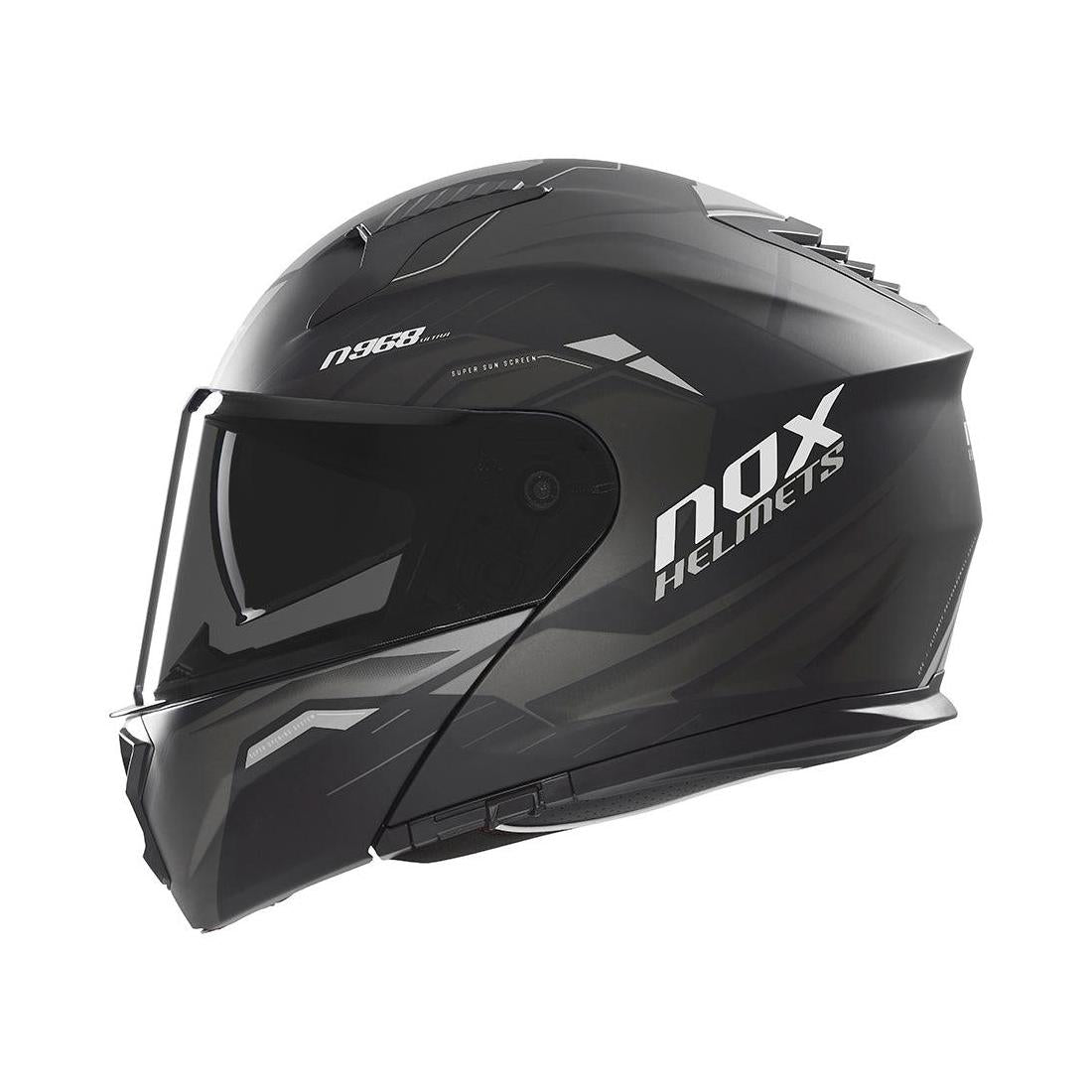 Casque Modulable Nox N968 Ultra Noir Mat - Titanium