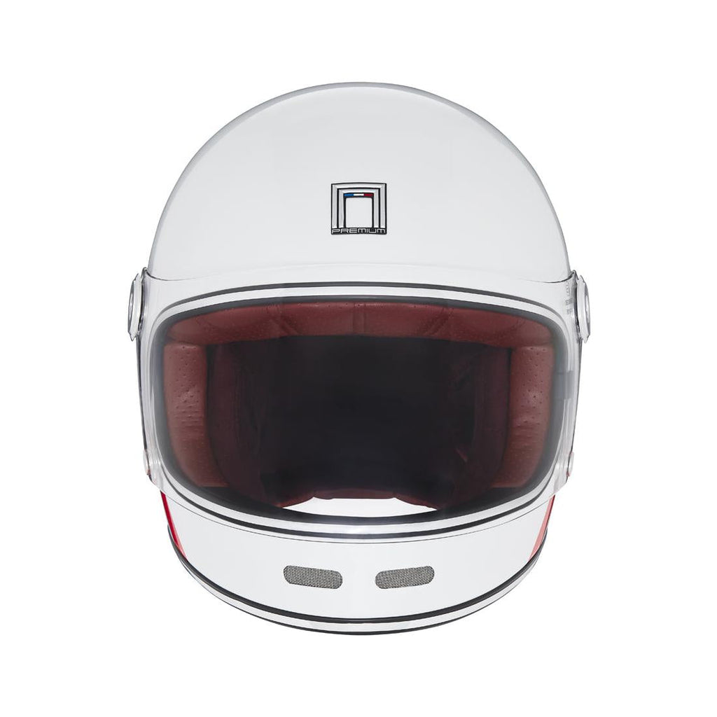 Casque Premium Nox Integral Revenge Strobe - Blanc Bleu Rouge