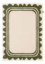 Cèdre blanc – Tapis en laine wavy – vert Cèdre blanc