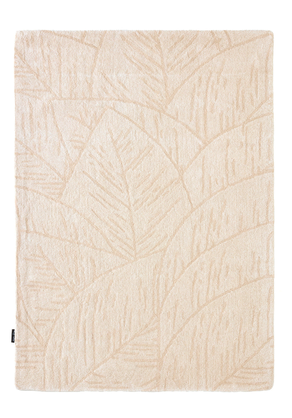Cèdre blanc – Tapis en laine feuillage - crème Cèdre blanc
