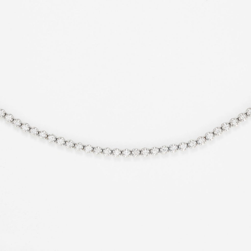 Collier "Rivière 3 Ct" 3Ct/136 - Or Blanc 375/1000