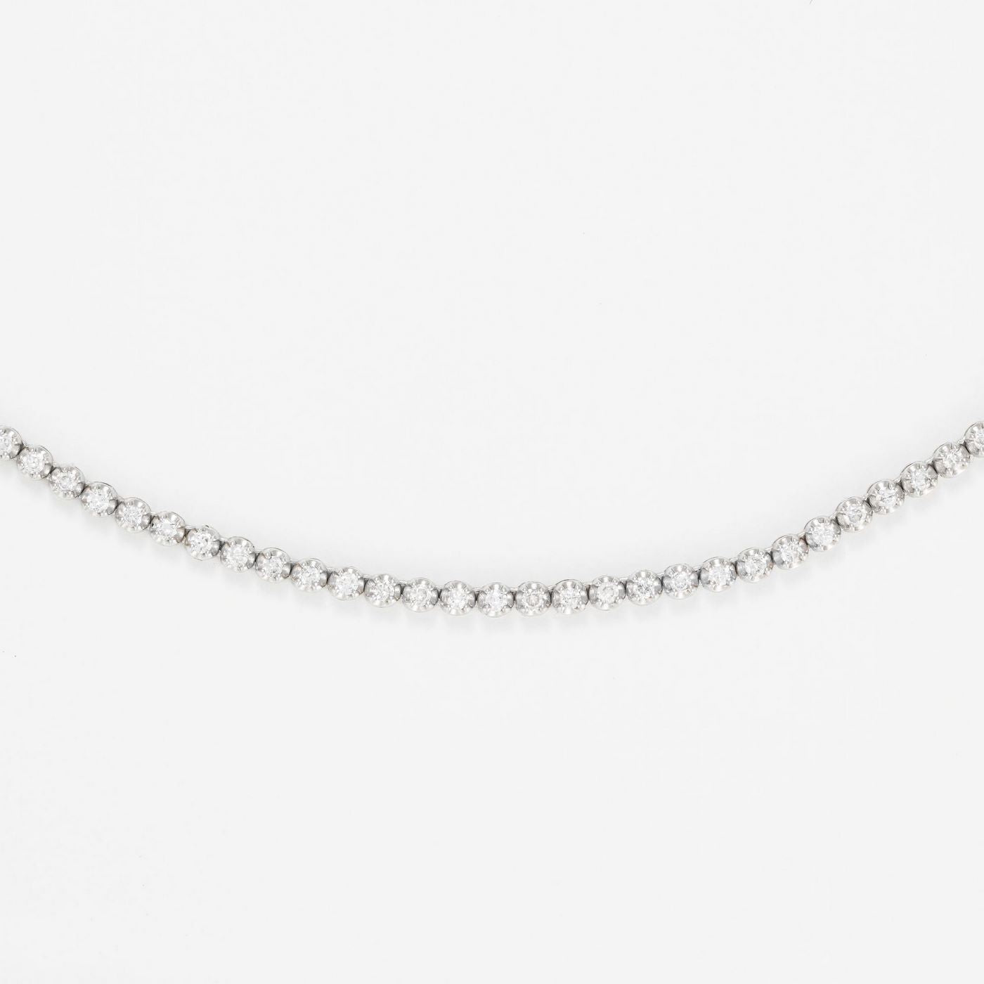 Collier "Rivière 3 Ct" 3Ct/136 - Or Blanc 375/1000