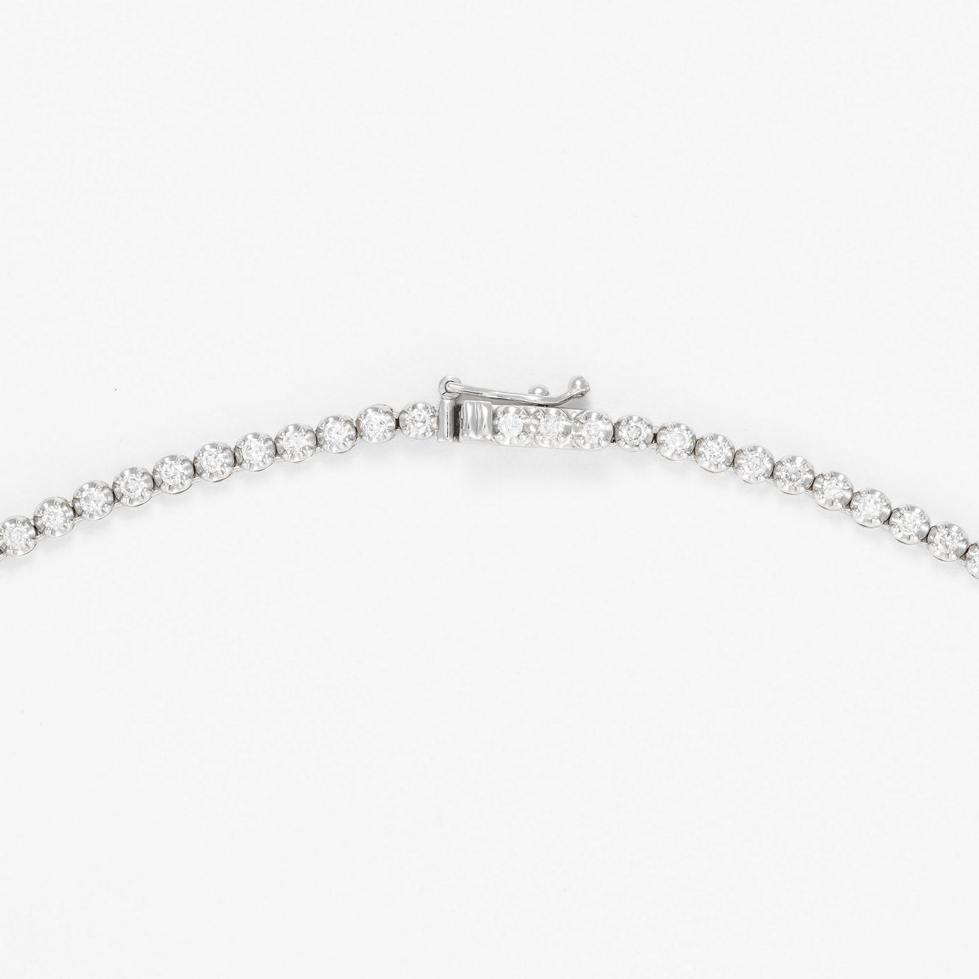 Collier "Rivière 3 Ct" 3Ct/136 - Or Blanc 375/1000