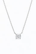 Collier Solitaire "Délicat" D1/1 - Or Blanc 375/1000