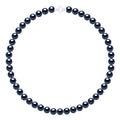 Collier Rang "Princesse"En Véritables Perles De Culture D'Eau Douce Rondes 8-9 Mm