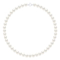 Collier Rang "Princesse"En Véritables Perles De Culture D'Eau Douce Rondes 8-9 Mm
